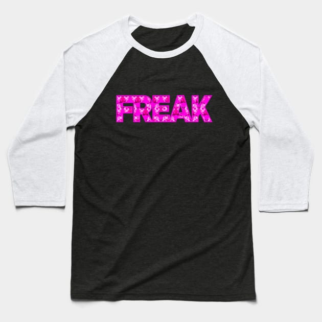Freak x Jason Voorhees Pink Hero Design | Freak Mask Shutdown by Tyler Tilley (tiger picasso) Baseball T-Shirt by Tiger Picasso